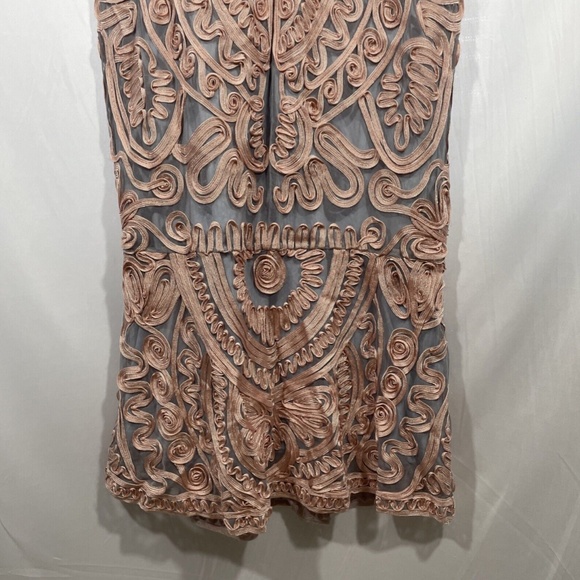 NEW JS Collections [ 12 ] Soutache‎ Mesh Midi Dress in Pink/Blue - Picture 12 of 12